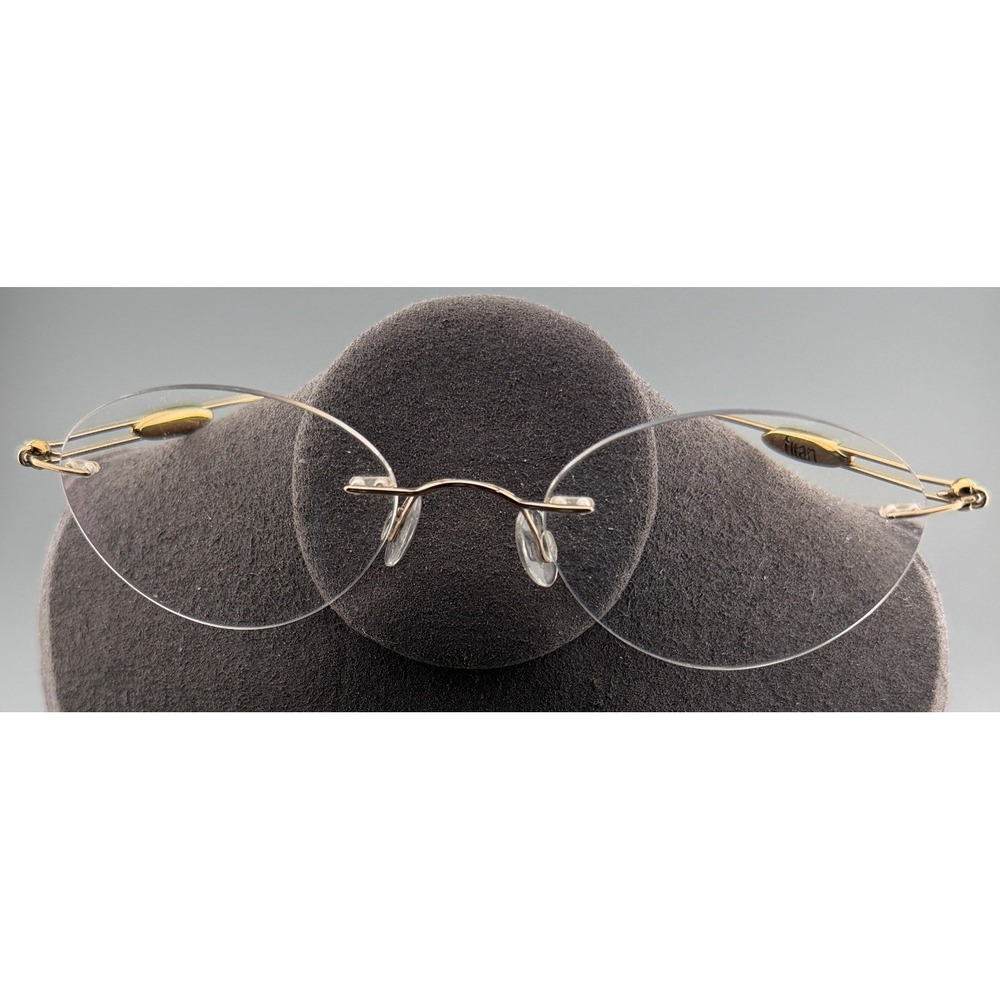 Silhouette Titan 7436 6067 Rimless Titanium Eyeglass Frames Gold Tone Austria